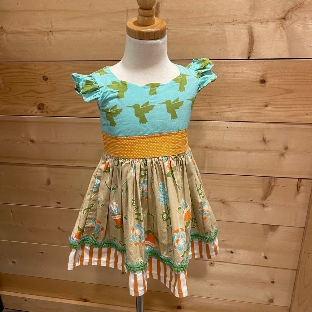 Persnickety Hummingbird Dress 2T